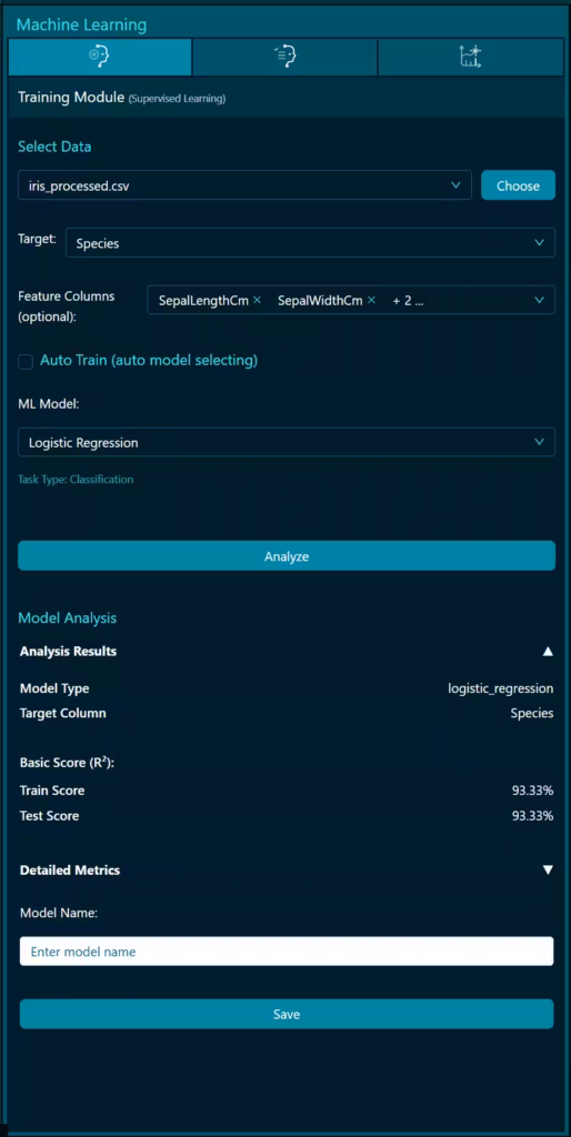 Dashtera-features-machine-learning-settings