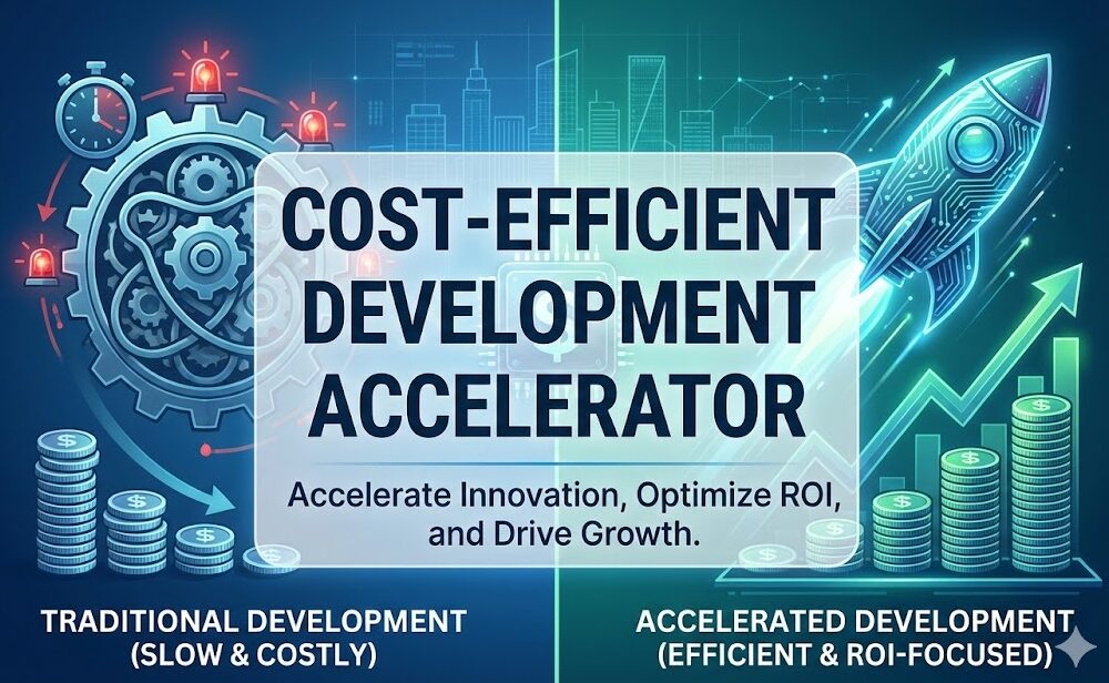 Cost-efficient development comparison infographic roi