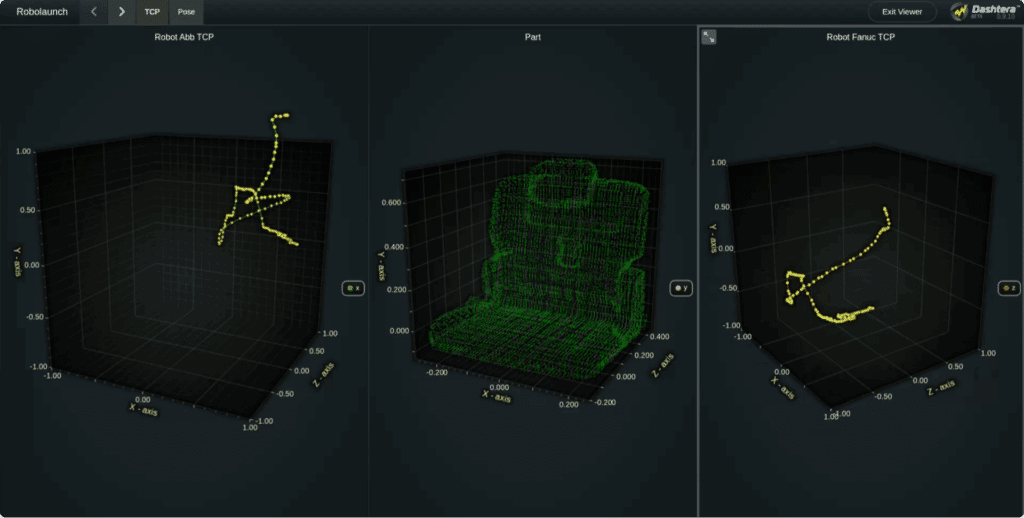 3d robot path and model visualization
